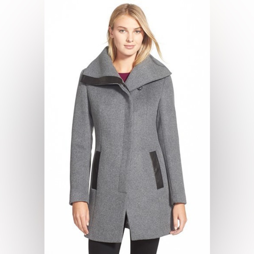Soia & Kyo Jana Asymmetrical‎ Wool Blend Coat